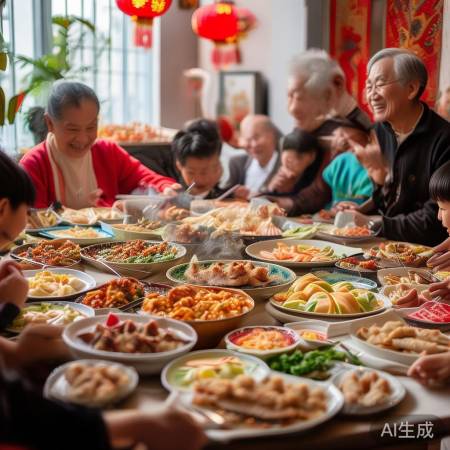 春节餐桌丰盛烦恼