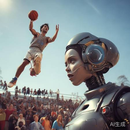 杨鸣被美女机器人调侃：揭秘篮球场上的蹦高狂热爱好者