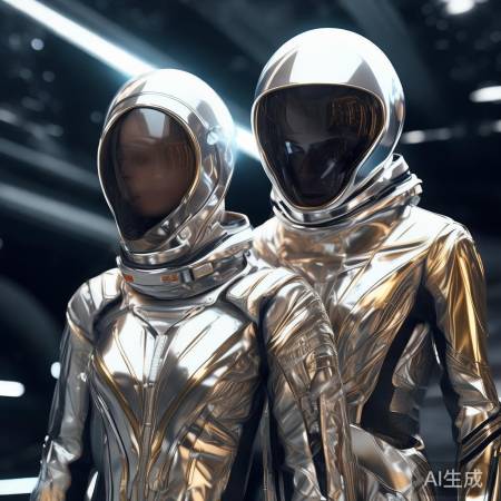 胡兵瞿颖穿未来太空服