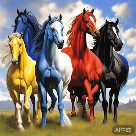 八骏图：古风名画中的传奇骏马风采