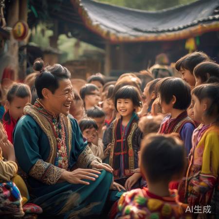 高山族儿童感受温暖团圆