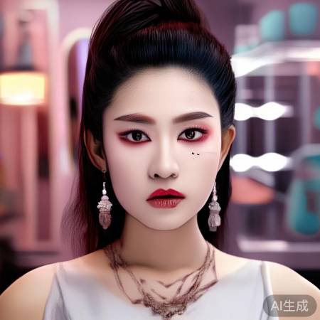 AI打造王菲春晚妆容