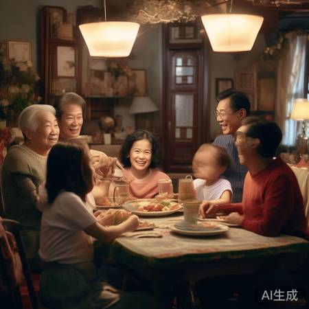 “初二团圆温馨一家”