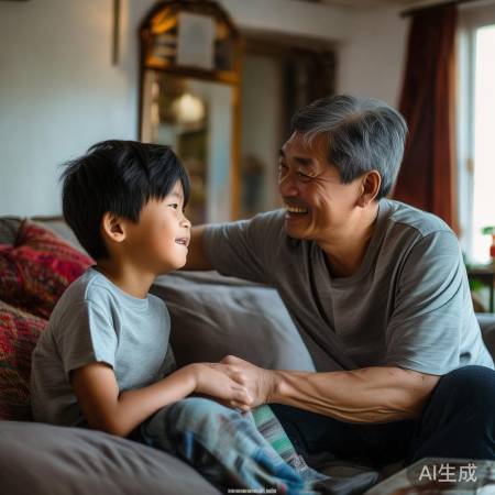 舅舅敲脑袋，疼爱小辈