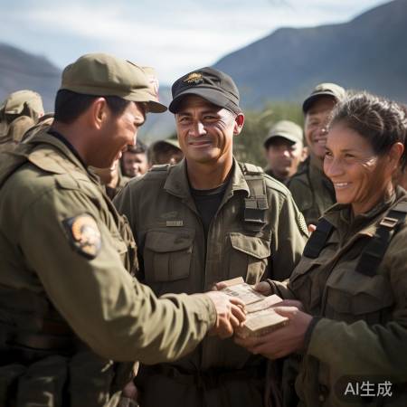 边防官兵关爱群众