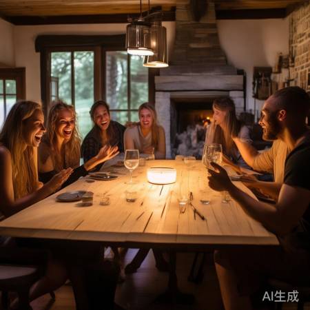 女子回村吃饭惊遇超大电动餐桌，场面震撼！