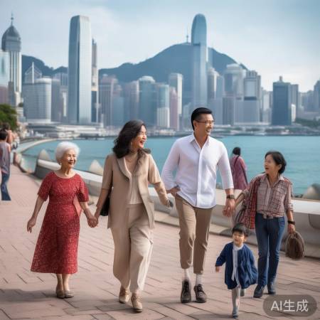 郭富城一家游香港欢乐多