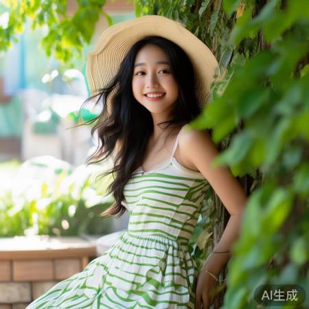 杨幂夏日清新穿搭