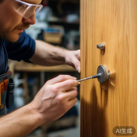 拆下门把手，勿遗失螺丝