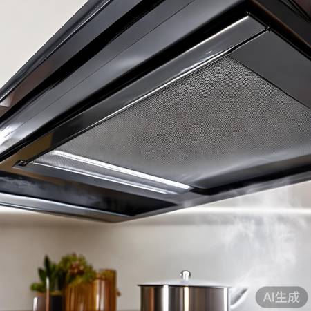 安装油烟机面板，检查排烟效果