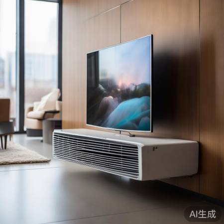 悬空电视柜内嵌空调，打造时尚家居新风尚