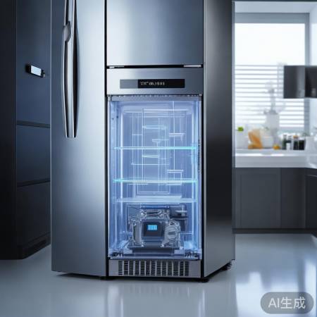 美的冰箱：变频压缩机，节能静音