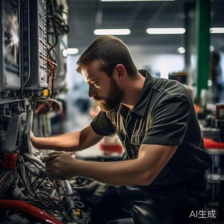 空调维修师傅高强度工作