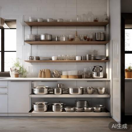 开放式置物架，厨房美学福音