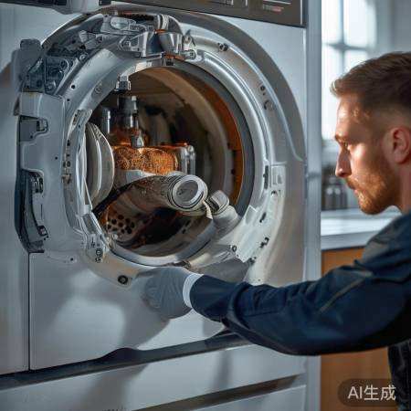 洗衣机轴承润滑不良，易异响。