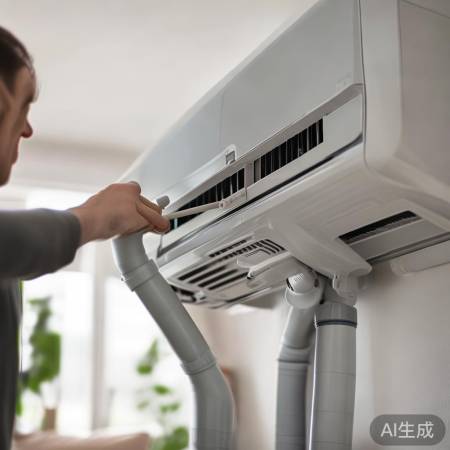 调整空调角度，排凝水更顺畅。