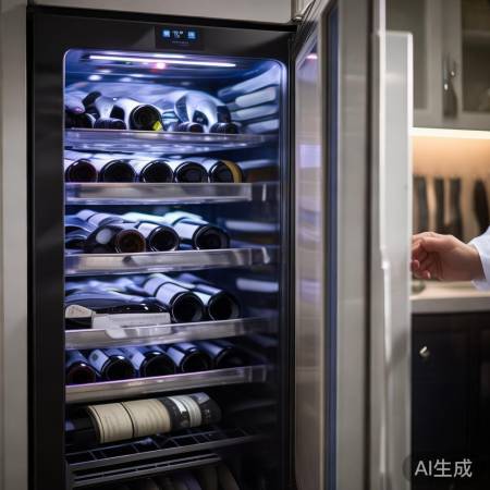 检查红酒柜密封，调至适宜温度