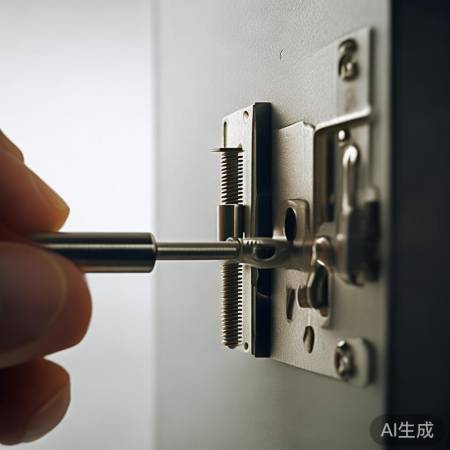 安装锁体，螺丝固定墙上