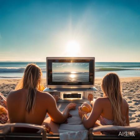海边电视机，夏日生活乐