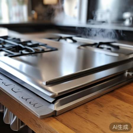 燃气灶装好后盖，成功点火