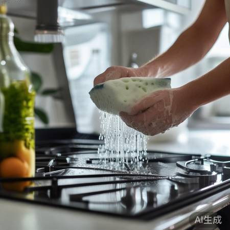 清洗油烟机，干布擦净