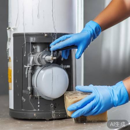 “清洗热水器，戴手套，晾干再用