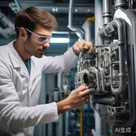 安装新风压阀，密封圈完好