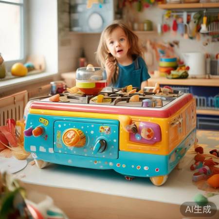 绿腾集成灶全国统一客户热线教你%集成灶儿童插画：趣味烹饪时光