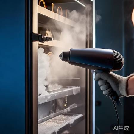 低温吹风解红酒柜冰