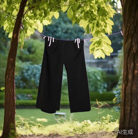 阴凉通风晾黑裤
