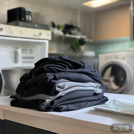 黑色运动裤易染色，勿混洗